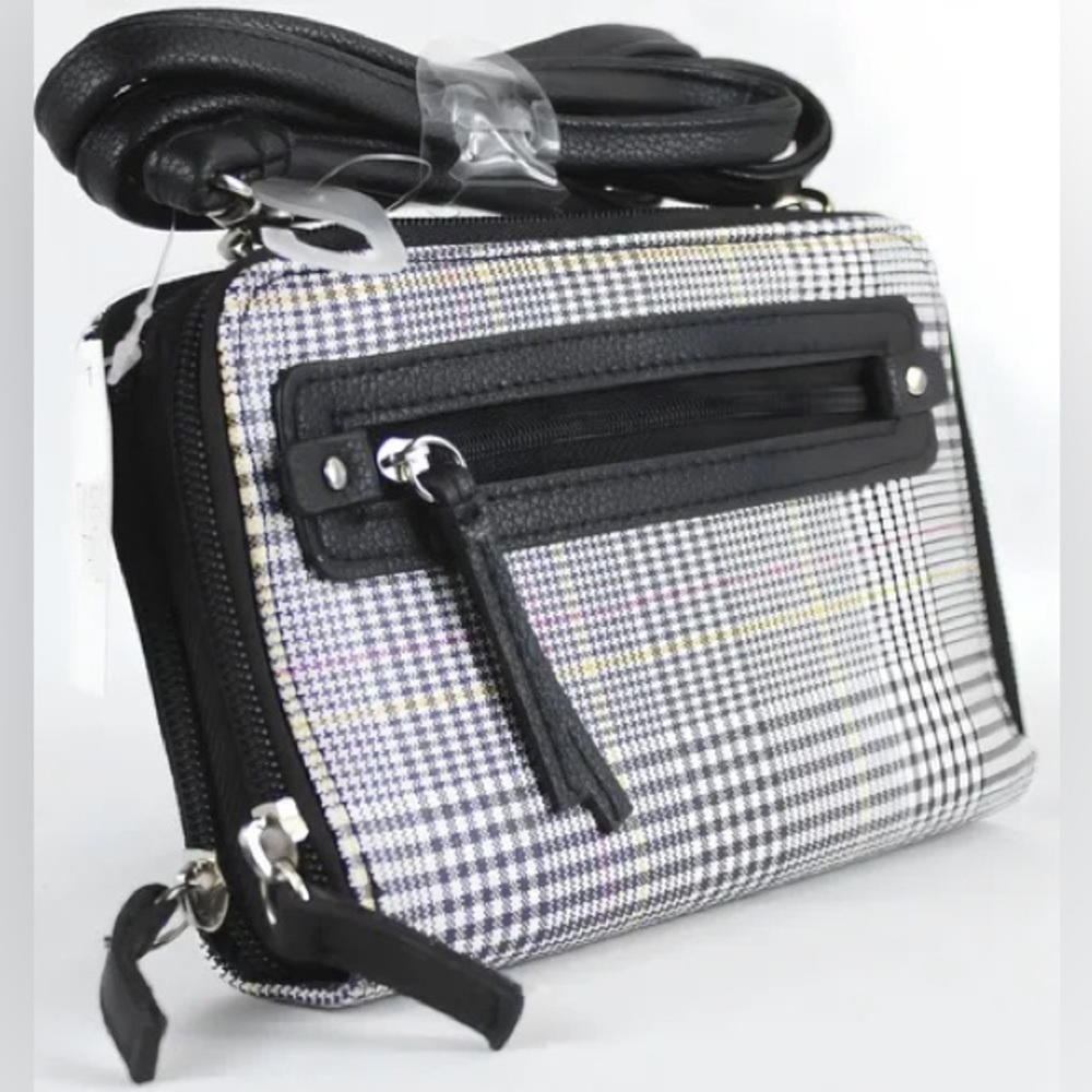 Time and Tru Plaid Convertible Wallet Crossbody Bag